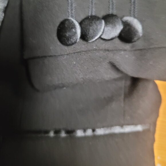 Zara Boys Black Blazer Jacket with shiny collar Size 5 - Picture 4 of 9